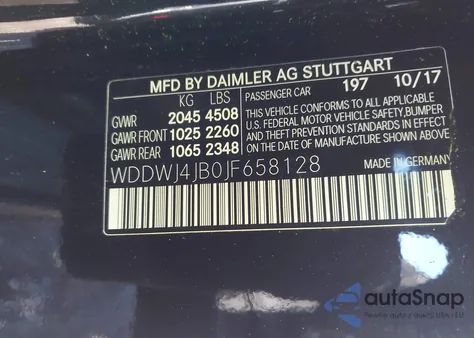 2018 Mercedes-Benz C 300 из США, поврежденный, VIN WDDWJ4JB0JF658128